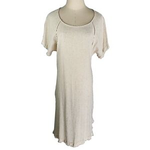 Umgee USA Shift Dress Linen Mix Media Short Sleeves Mardigrass Vacation Spring